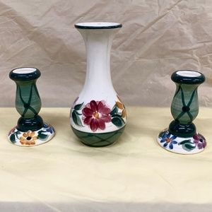 GAIL PITTMAN DAISY CHAIN VASE CANDLESTICKS